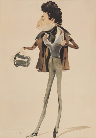 Caricature of Alexander Dumas Pere by Pierre Luc Charles Ciceri